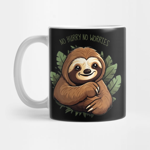 Cute Sloth No Hurry No Worry by origato